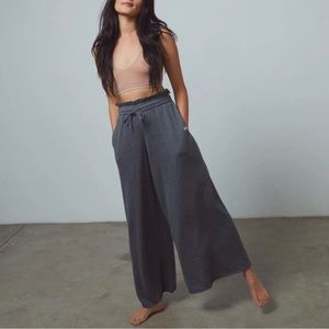 LUNYA Cozy Cotton Silk Relaxed Wide Leg Pants -Medium